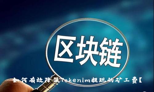 如何有效降低Tokenim提现的矿工费？